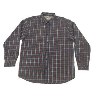 The North Face Shirt Men’s L Gray‎ Plaid Long Sleeve Button Down Pocket Hiking